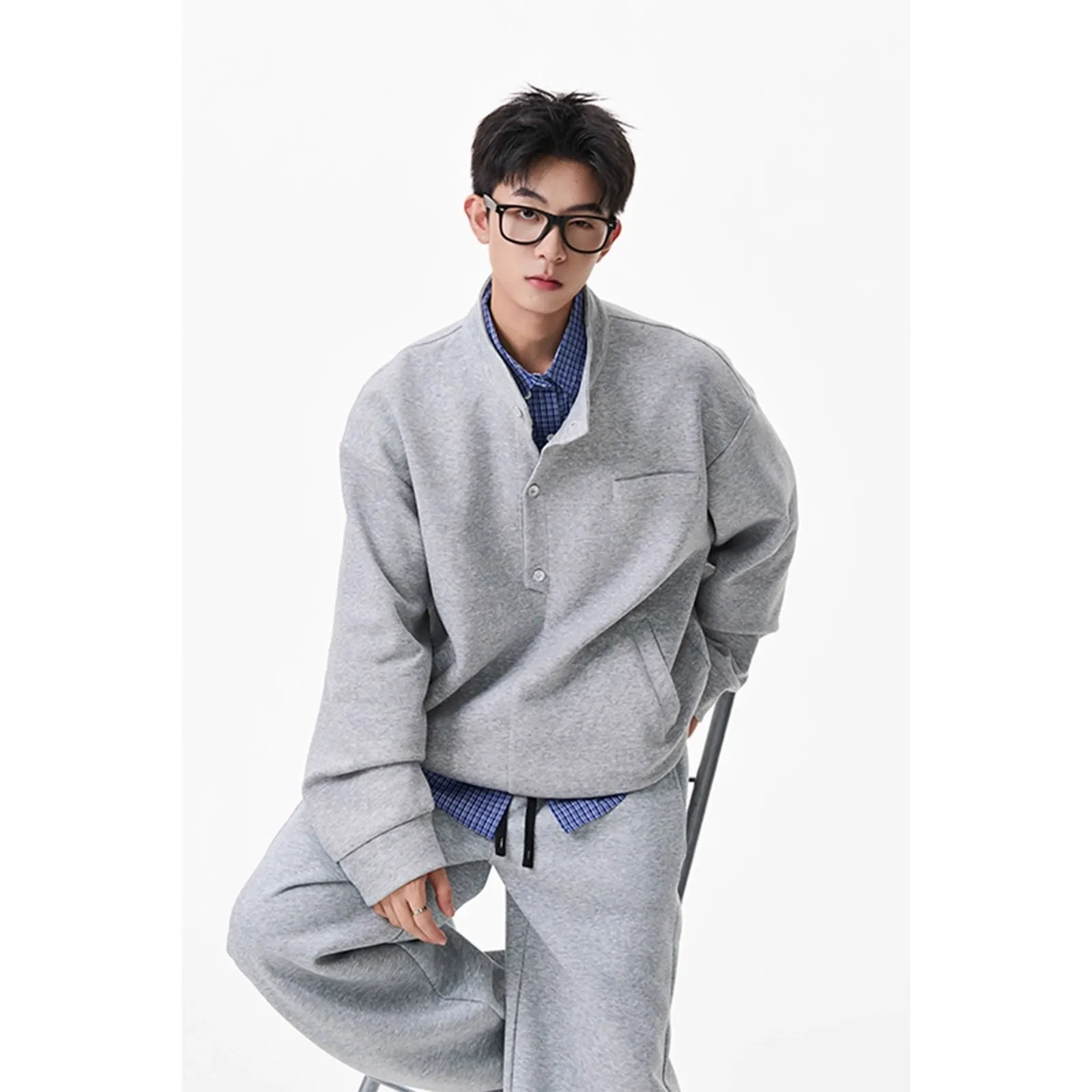 セットアップ カジュアル トレーナー+ルーズ ボトムス 二点セット