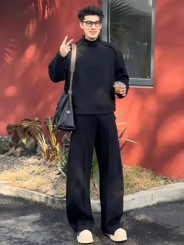 セットアップ スタンドネック カッコイイ トレーナー+カジュアルパンツ セット