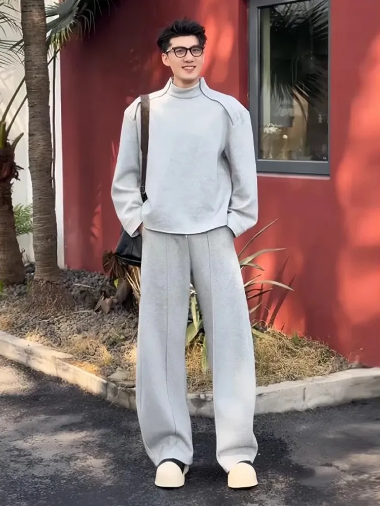 セットアップ スタンドネック カッコイイ トレーナー+カジュアルパンツ セット