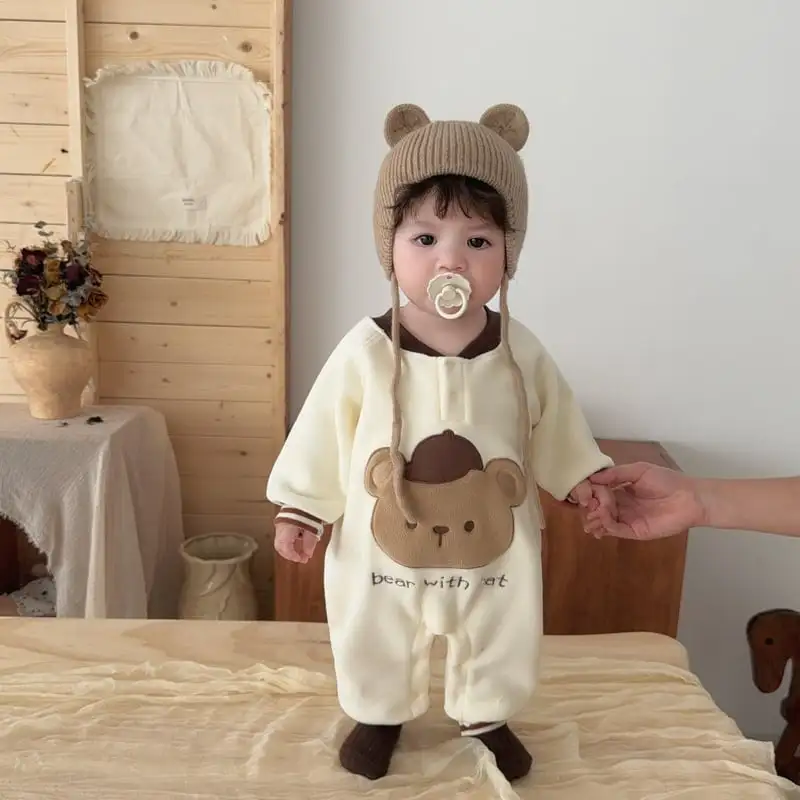 【66-100cm】ビッグベア暖かいロンパース