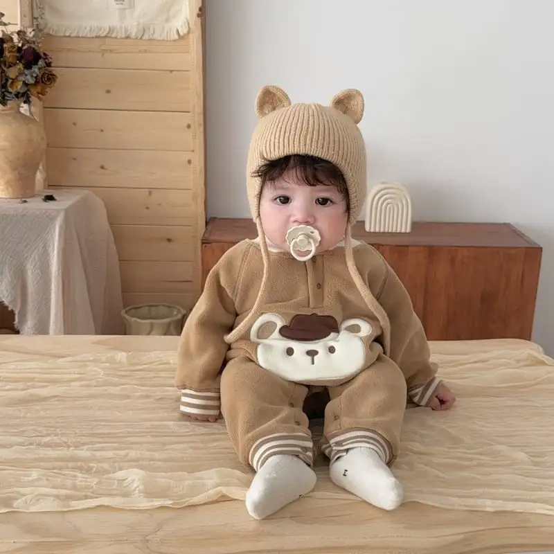 【66-100cm】ビッグベア暖かいロンパース