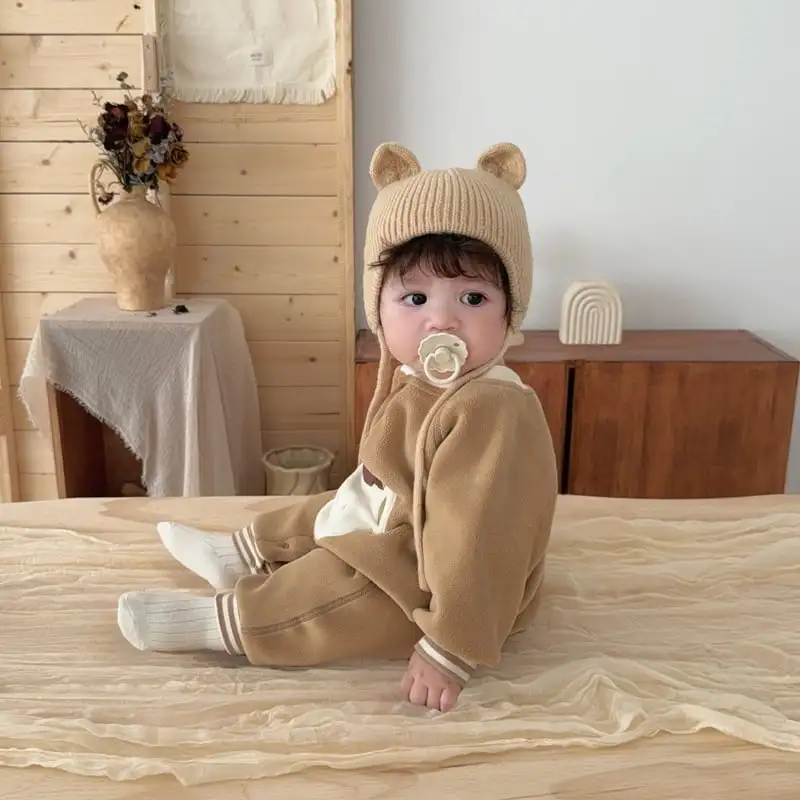 【66-100cm】ビッグベア暖かいロンパース