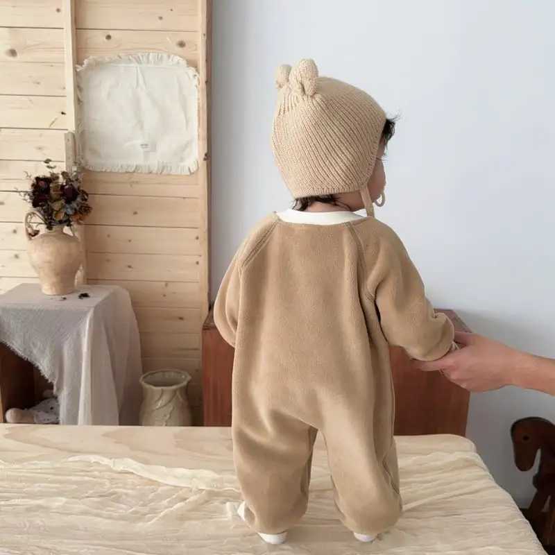 【66-100cm】ビッグベア暖かいロンパース