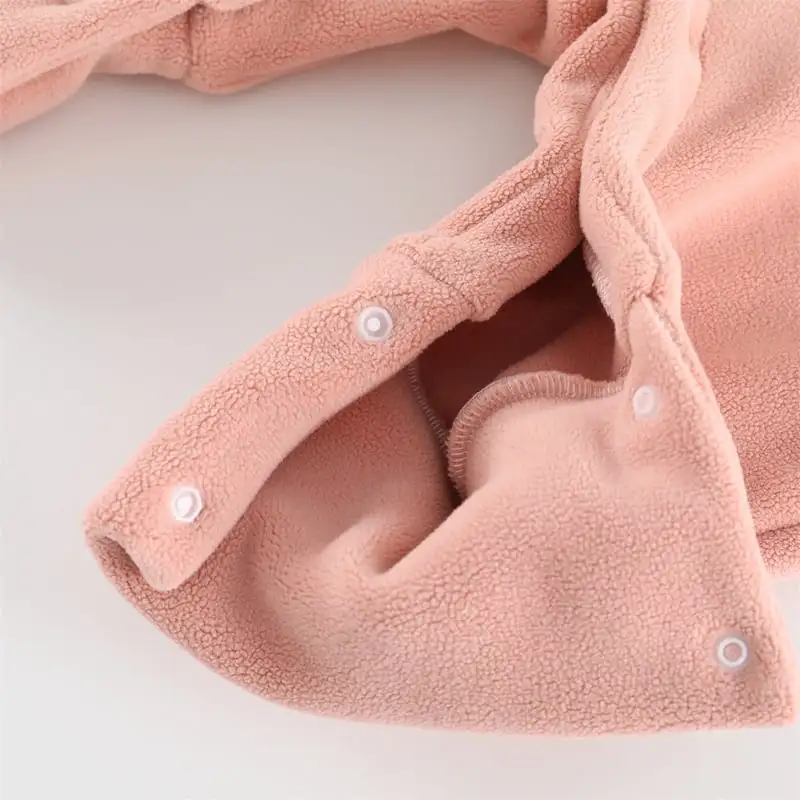 【66-100cm】フード付きペット柄ロンパース