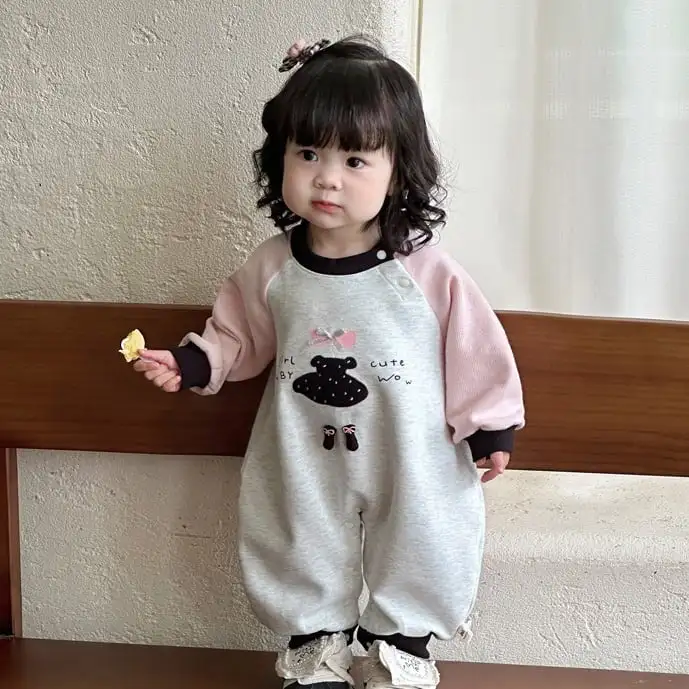 【66-90cm】カラーバリ キュート ロンパース