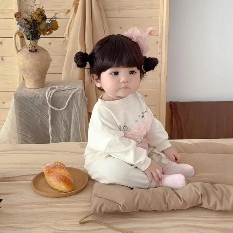 【66-90cm】キュートウサギロンパース