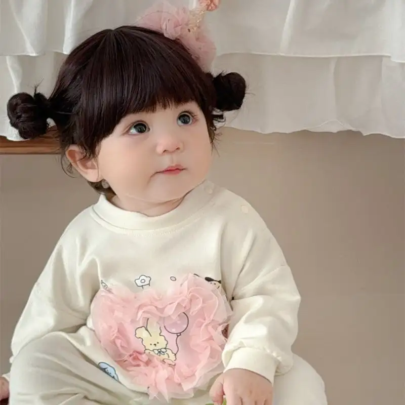 【66-90cm】キュートウサギロンパース