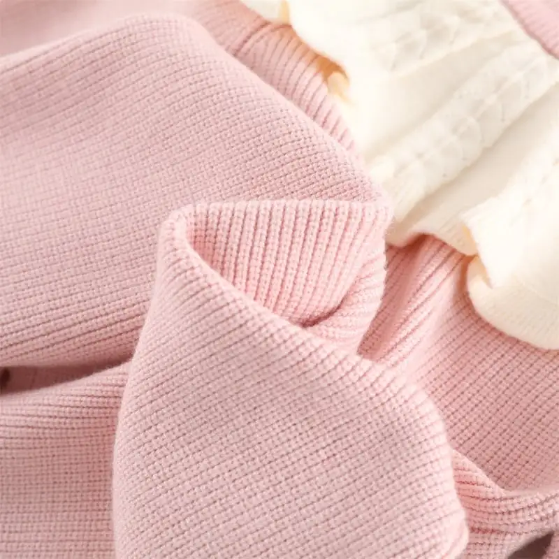 【66-90cm】フリル襟暖かいオールインワン&帽子