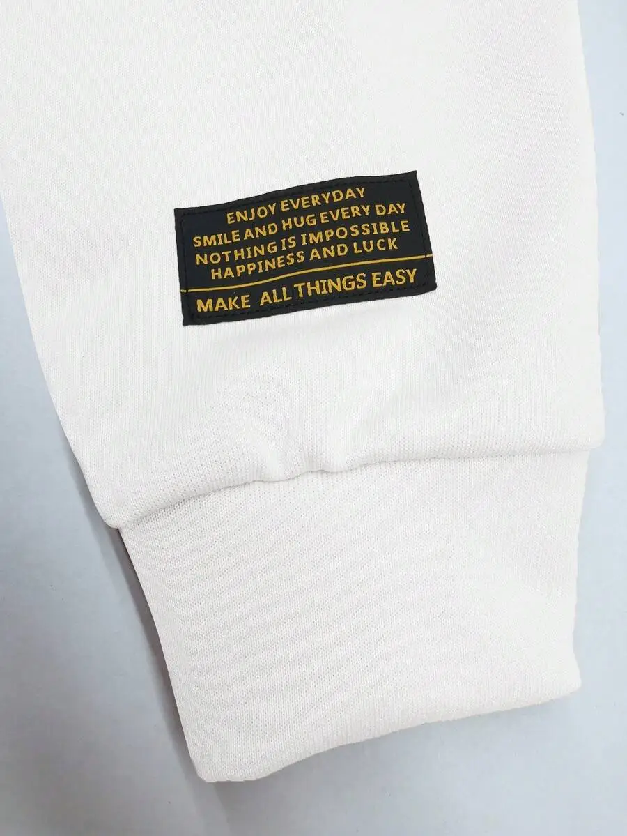 オーバーサイズ メンズ レターパッチ スウェットシャツ