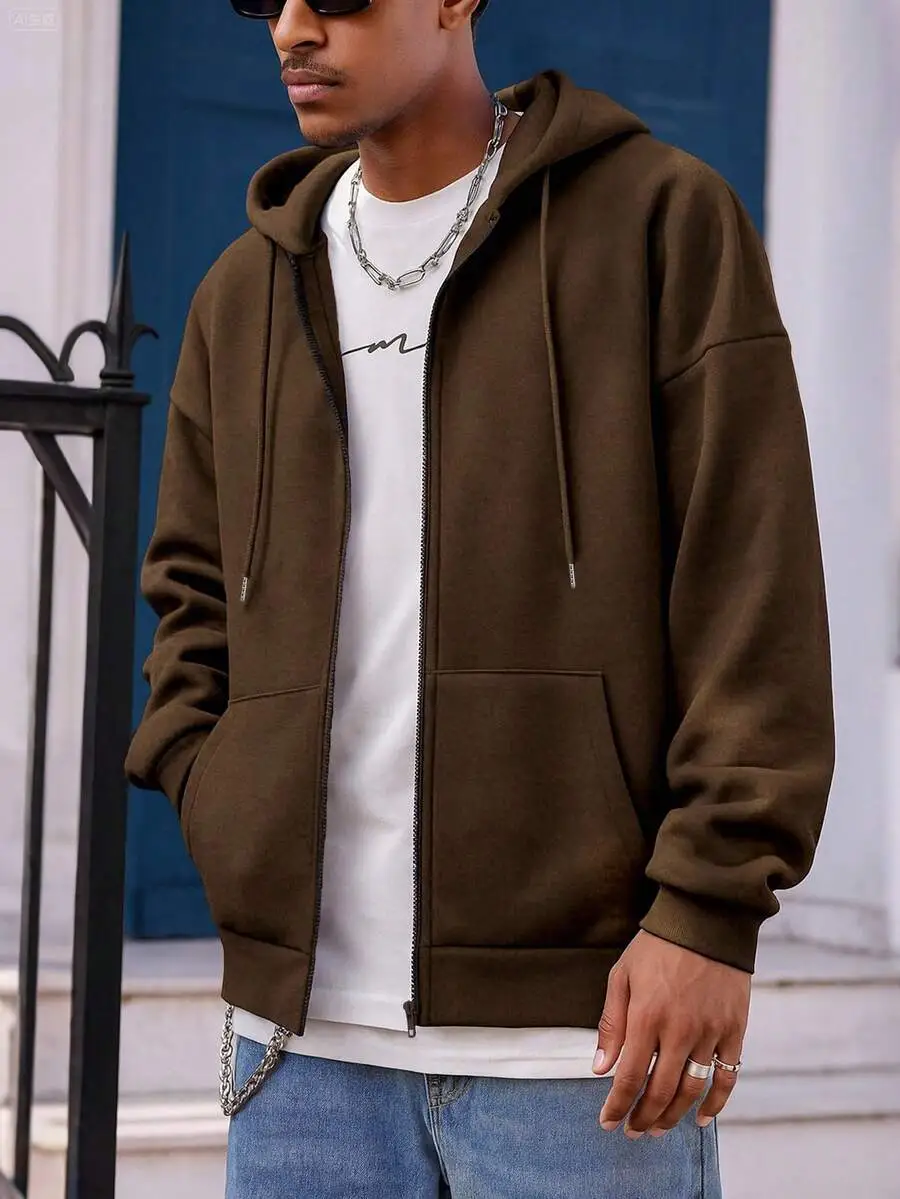 無地 カジュアル 日常着 長袖 フード付きス ウェットシャツ