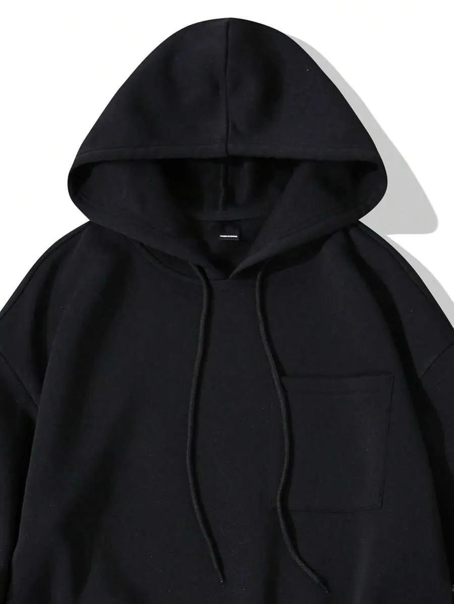 カジュアル ルーズ チェック柄 コントラストスリーブ ドロップショルダー 紐付きパーカー