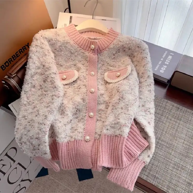 トップス セーター カーディガン 4色展開 カラフル 長袖