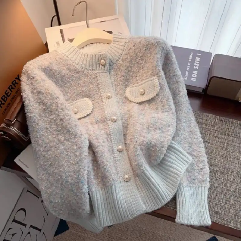 トップス セーター カーディガン 4色展開 カラフル 長袖