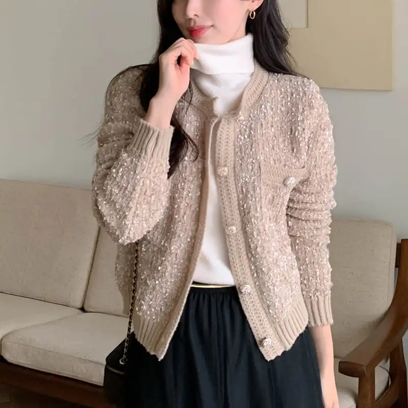 カーディガン ニットセーター シングルブレスト 気質満点