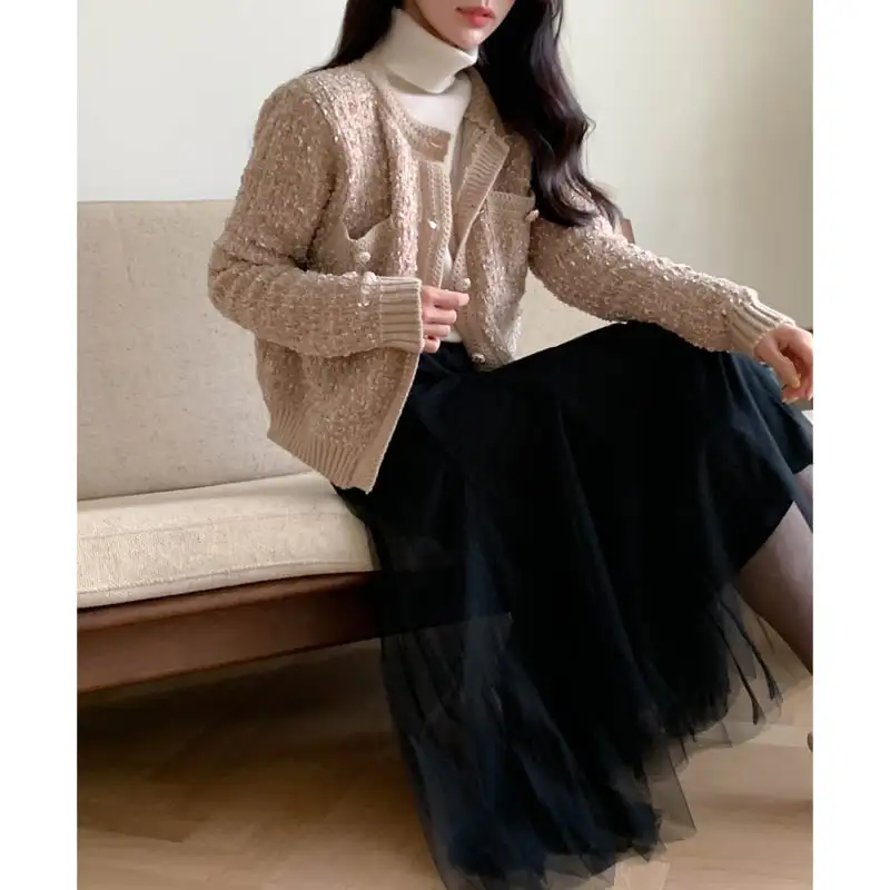 カーディガン ニットセーター シングルブレスト 気質満点