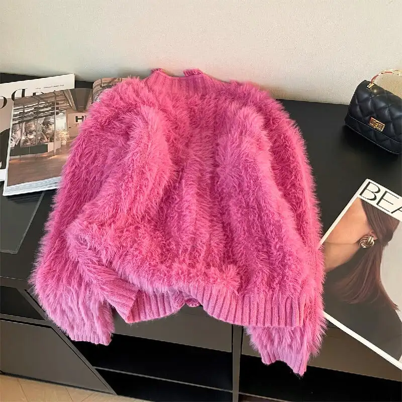 トップス セーター 2色展開 Vネック ふわふわ