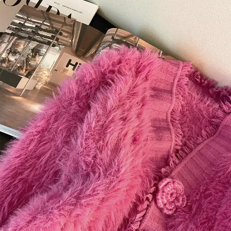 トップス セーター 2色展開 Vネック ふわふわ