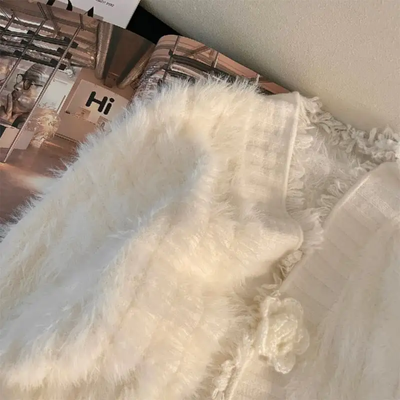 トップス セーター 2色展開 Vネック ふわふわ