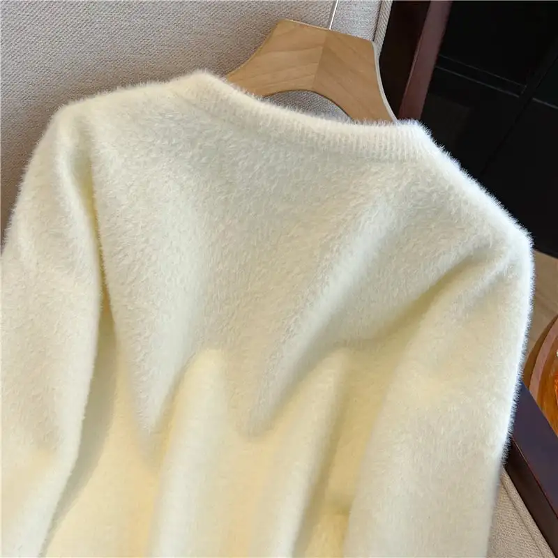 トップス セーター 2色展開 カーディガン 長袖 エレガント ピンク ベージュ S M L XL