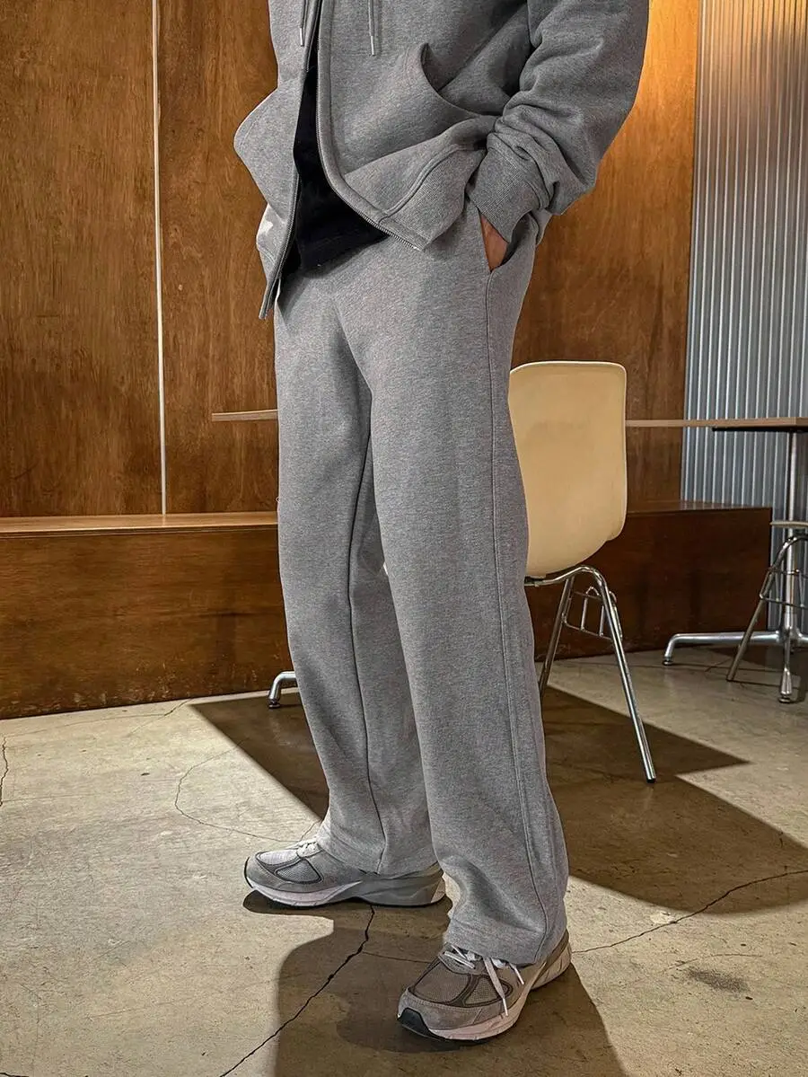 アップリケ刺繍デザイン グレー ジップアップ パーカー セット