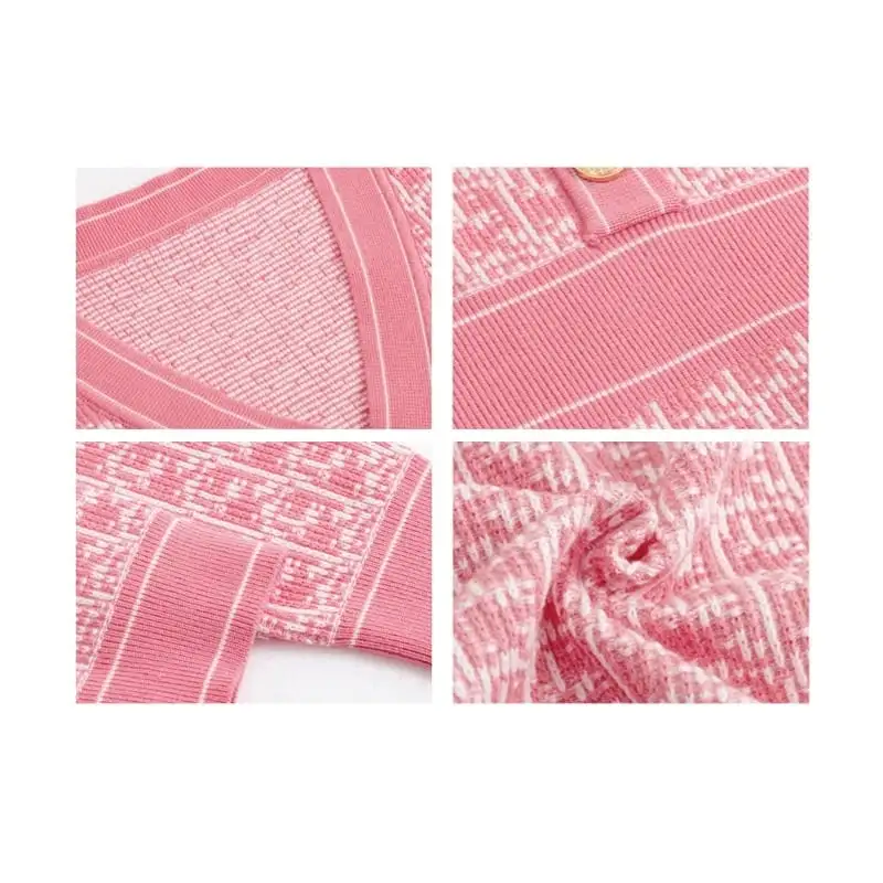 ワンピース Vネック Aライン 配色 おしゃれ ピンク