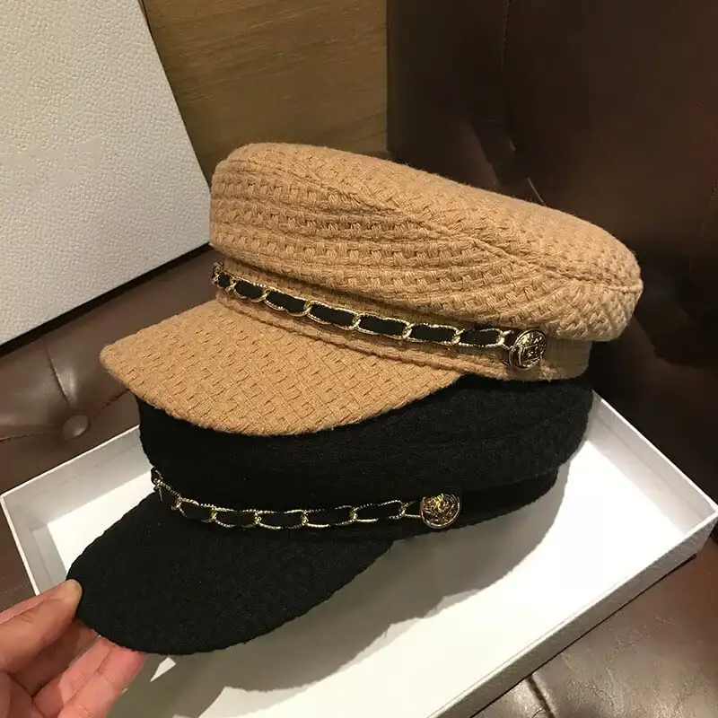 帽子 3色展開 八角形 ベレー帽 小顔効果 ファッション ベージュ ブラック  ライトブラウン