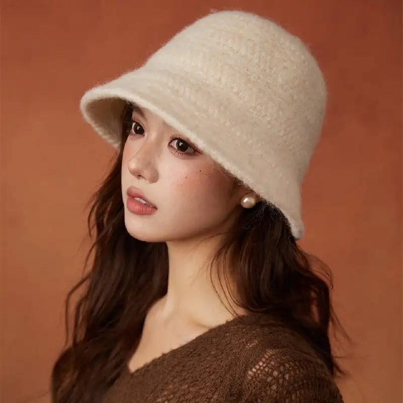 4colors 帽子 柔らかい バケットハット 軽量 レトロ ベージュ