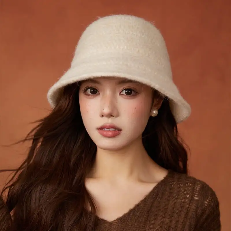 4colors 帽子 柔らかい バケットハット 軽量 レトロ ベージュ