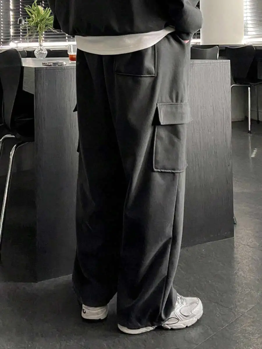 メンズ カジュアル ダークグレー パーカー 上下セット