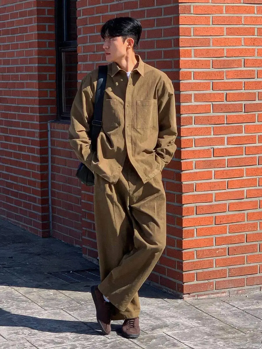 コーデュロイ カジュアルスーツジャケット メンズ 通勤スタイル