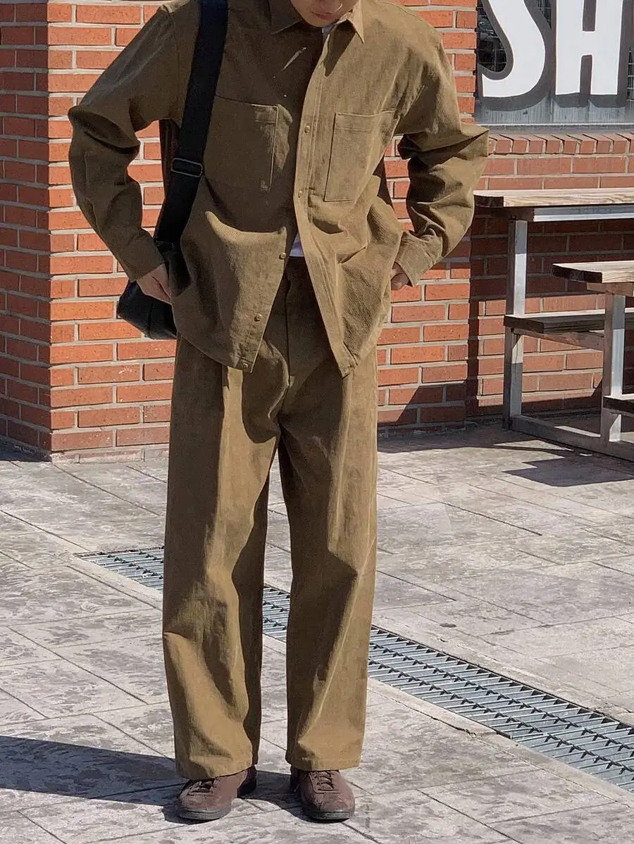 コーデュロイ カジュアルスーツジャケット メンズ 通勤スタイル