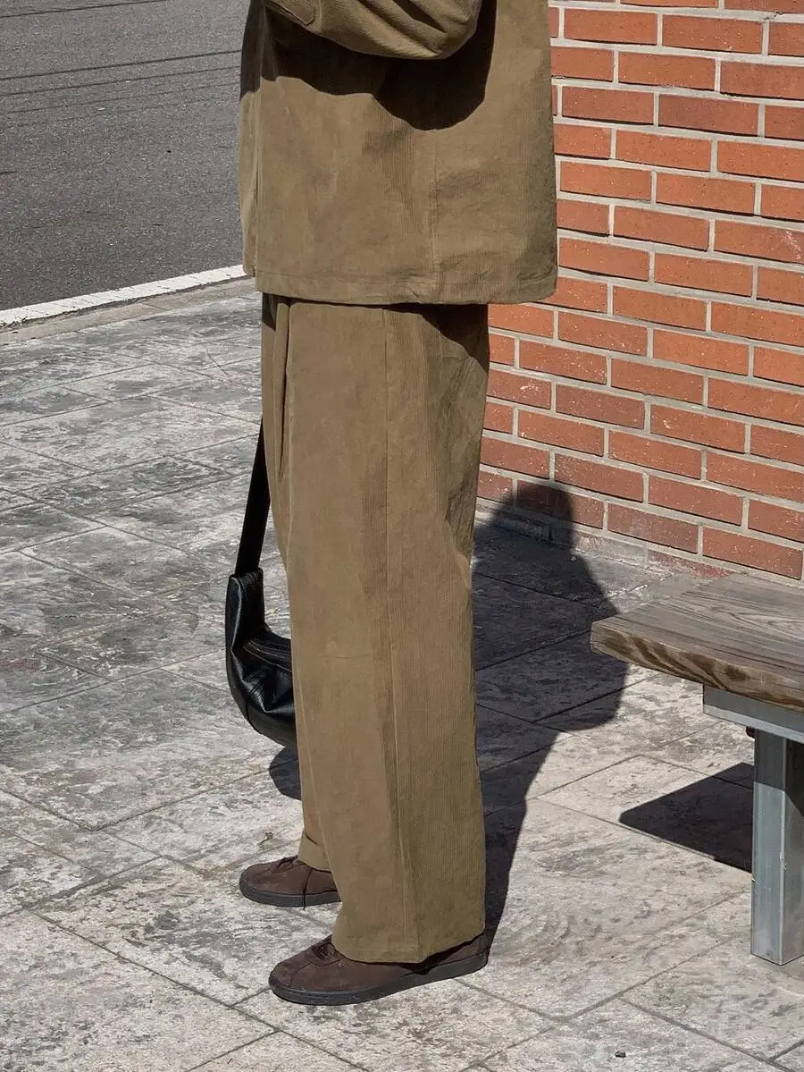 コーデュロイ カジュアルスーツジャケット メンズ 通勤スタイル