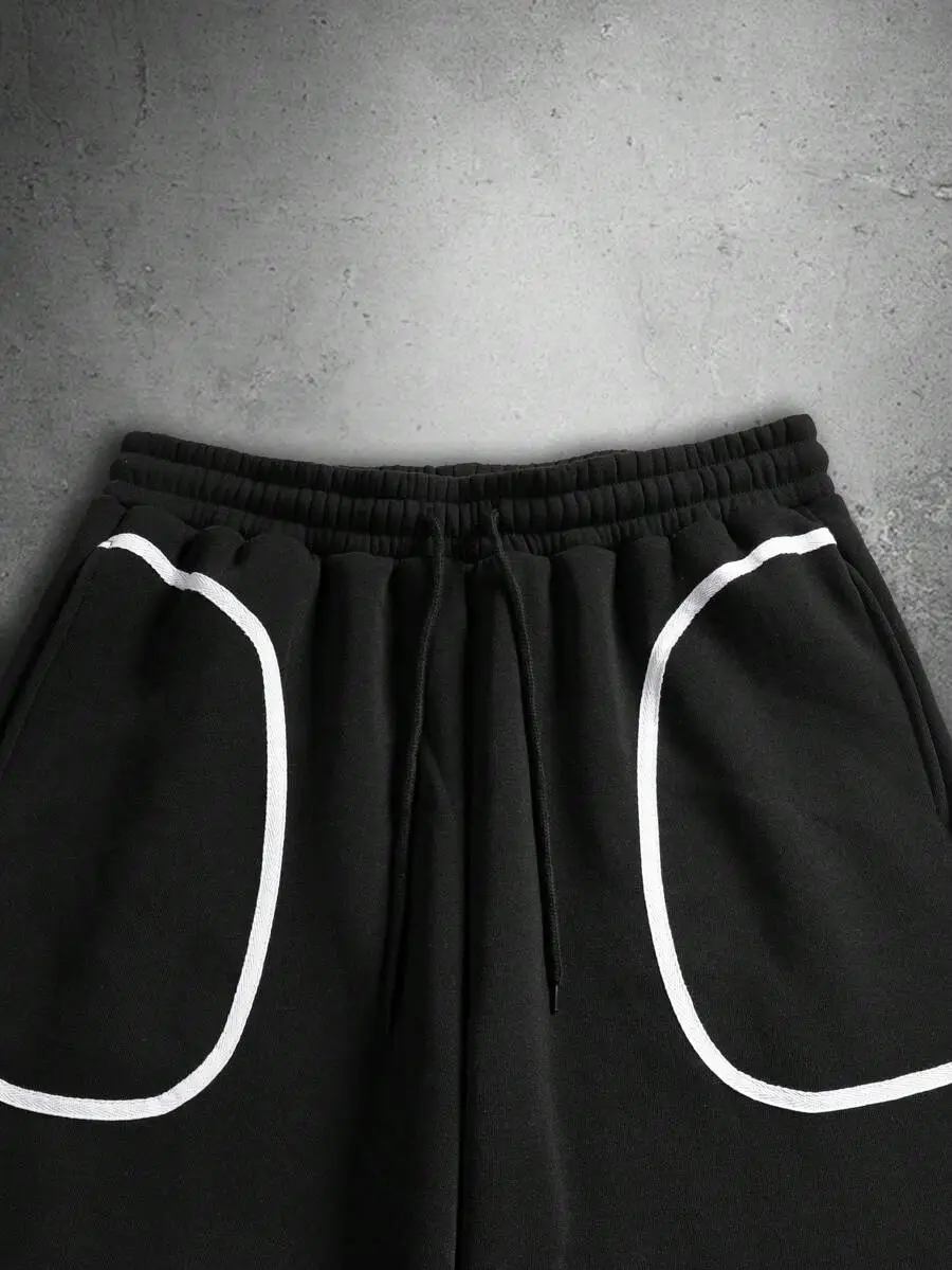 ルーズフィット コントラスト ジャケット ワイドレッグパンツ 2点セット