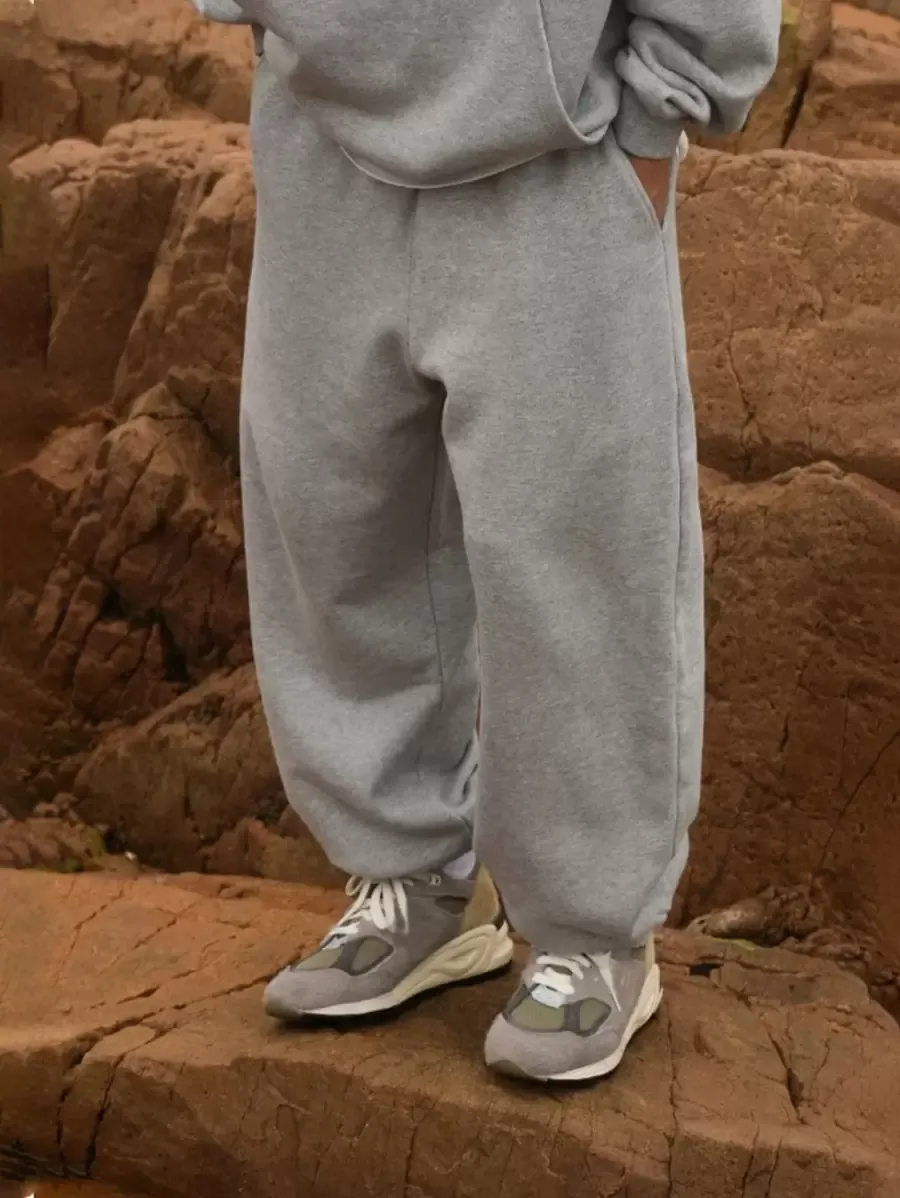 ルーズフィット 無地  ゆとり ジョガーパンツ  スウェットパンツ