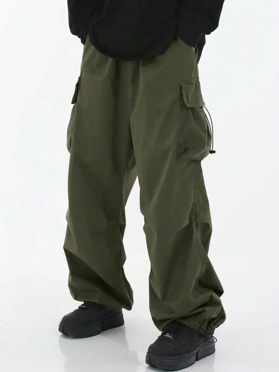 カジュアル  ルーズ  ワイドレッグ カップル アウトドア ストリートストレートパンツ