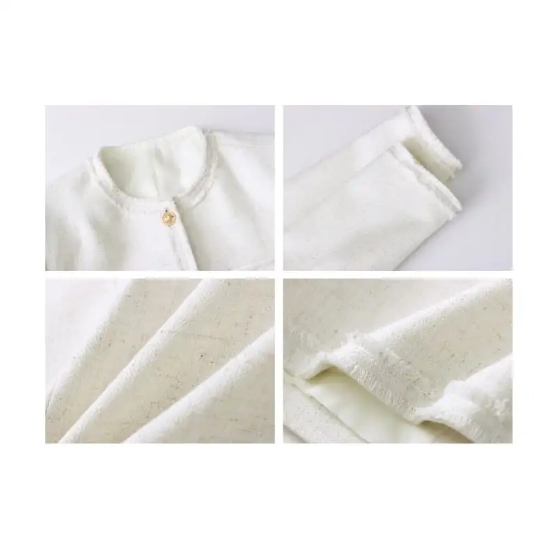 アウター ジャケット フリンジデザイン 長袖 ライトベージュ