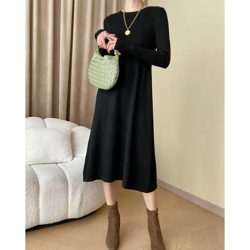 3colors 重ね着コーデ ニット アラン編み バットスリーブ 2点セット