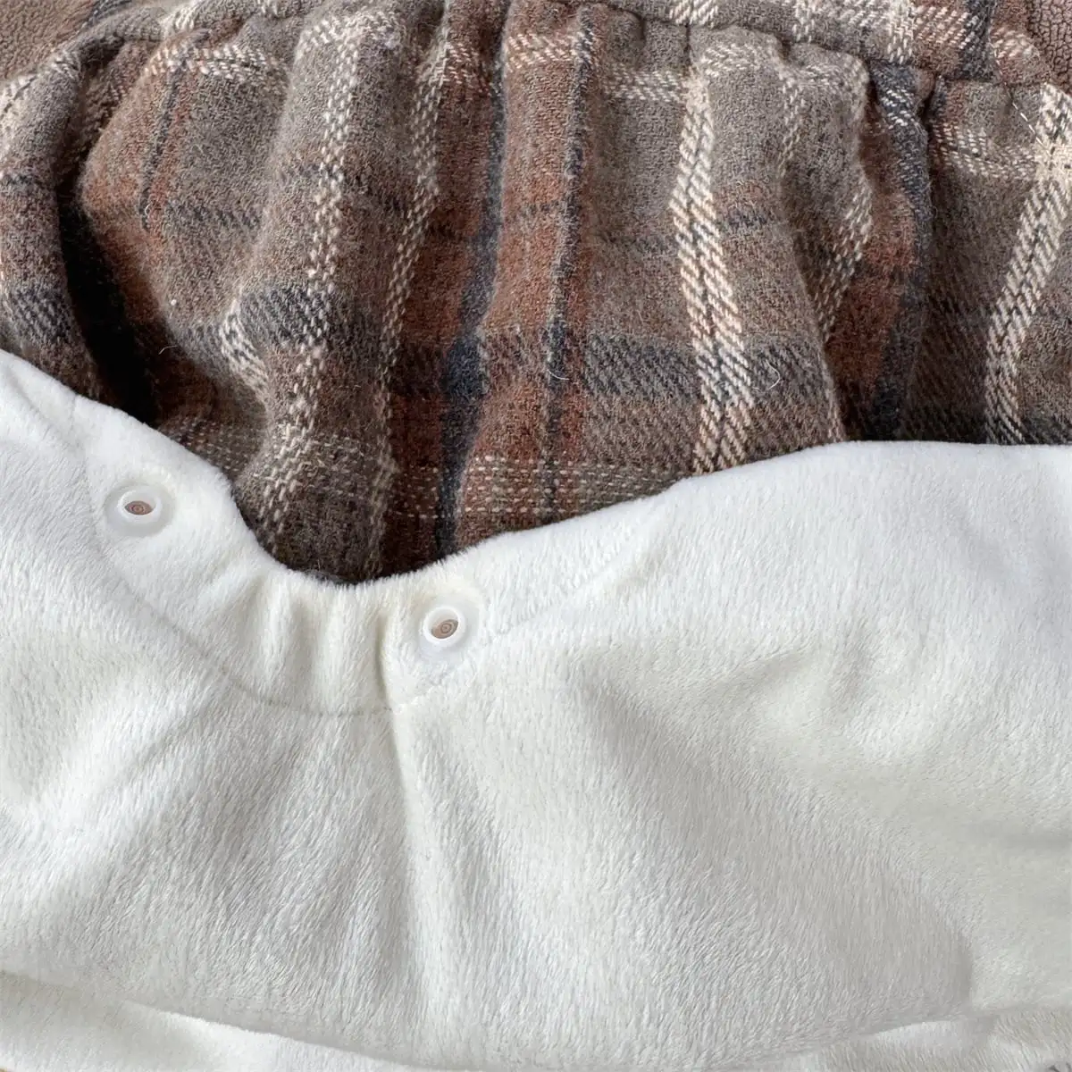 【66-100cm】ブラウン チェック オールインワン＆Ｔシャツ