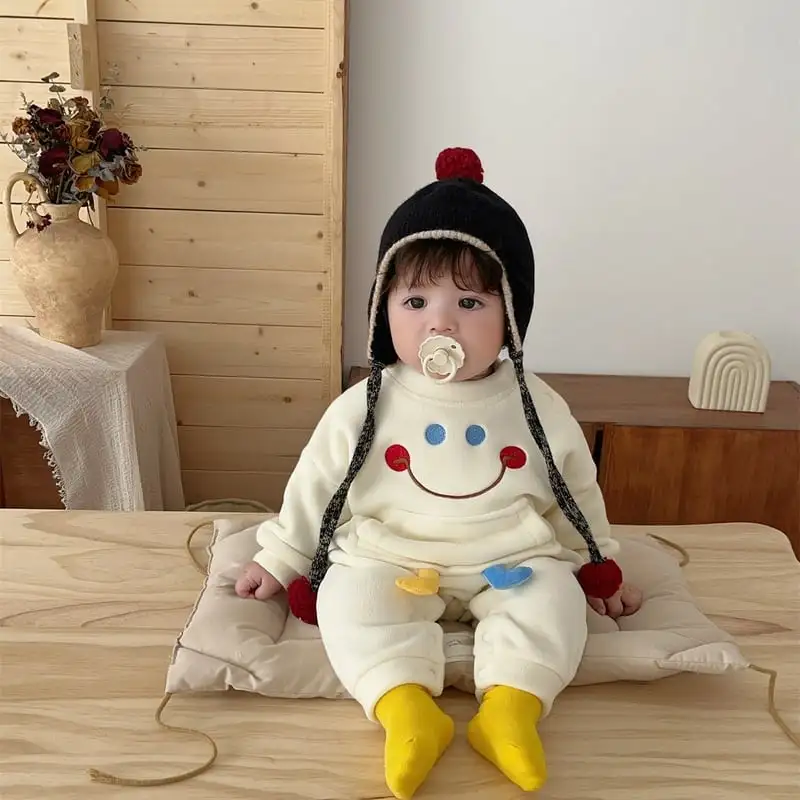 【66-100cm】スマイルポケット付きロンパース