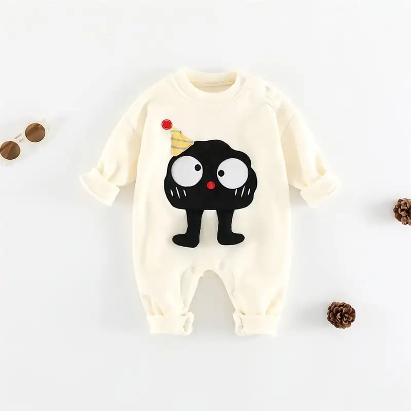 【66-100cm】スマイルポケット付きロンパース