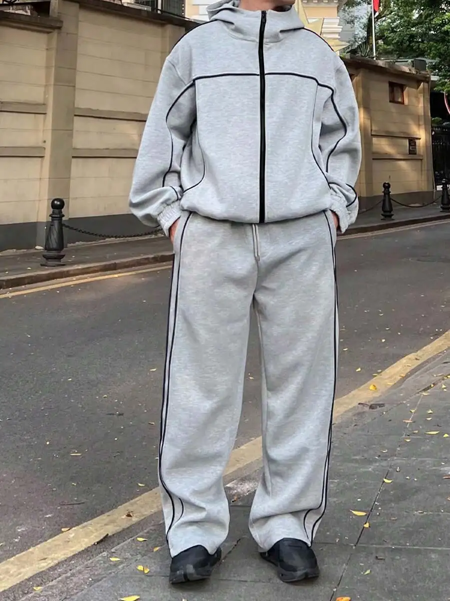 パーカー パンツ セット ルーズフィット カジュアルスポーツ 2点セット