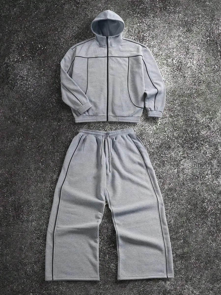 パーカー パンツ セット ルーズフィット カジュアルスポーツ 2点セット
