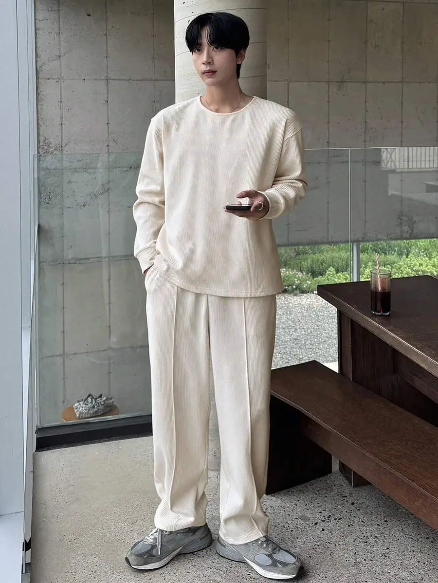 無地 テクスチャ  ストリートスタイル メンズ Tシャツセット