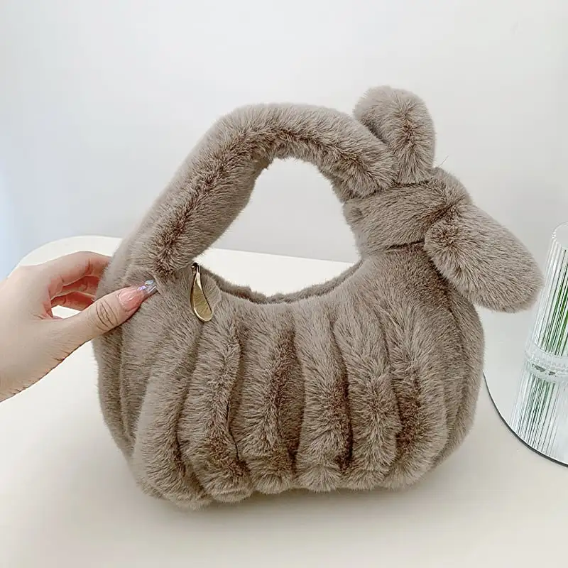 バッグ 5色展開 無地 可愛い ピンク ライトベージュ ブラック グレー グリーン