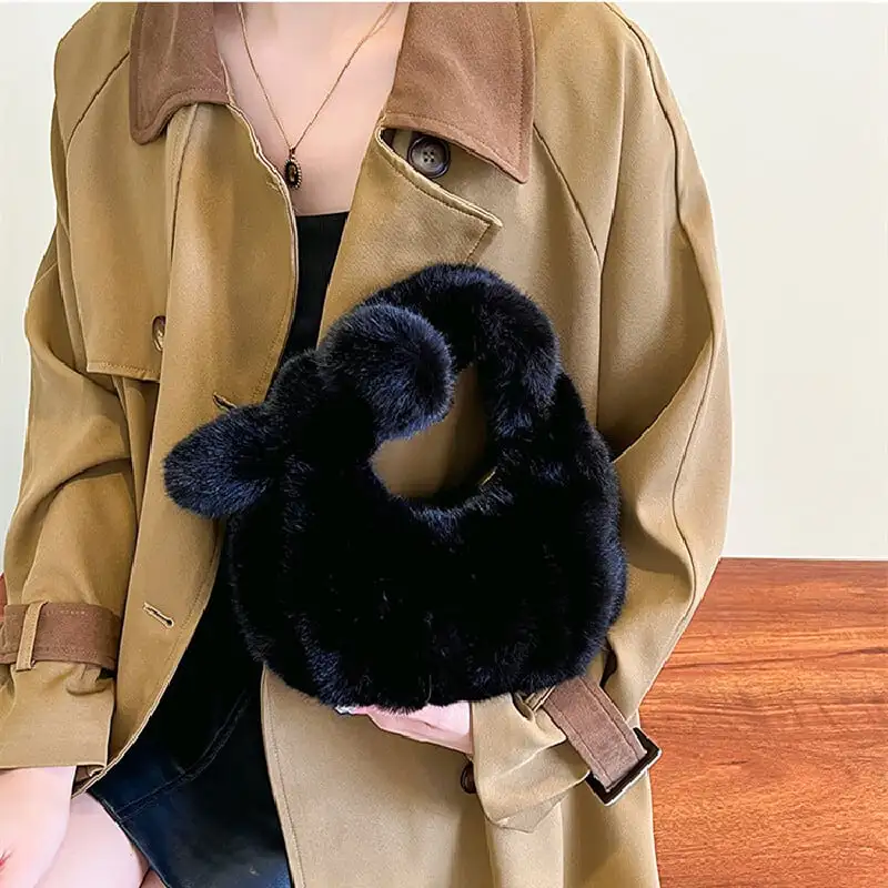 バッグ 5色展開 無地 可愛い ピンク ライトベージュ ブラック グレー グリーン