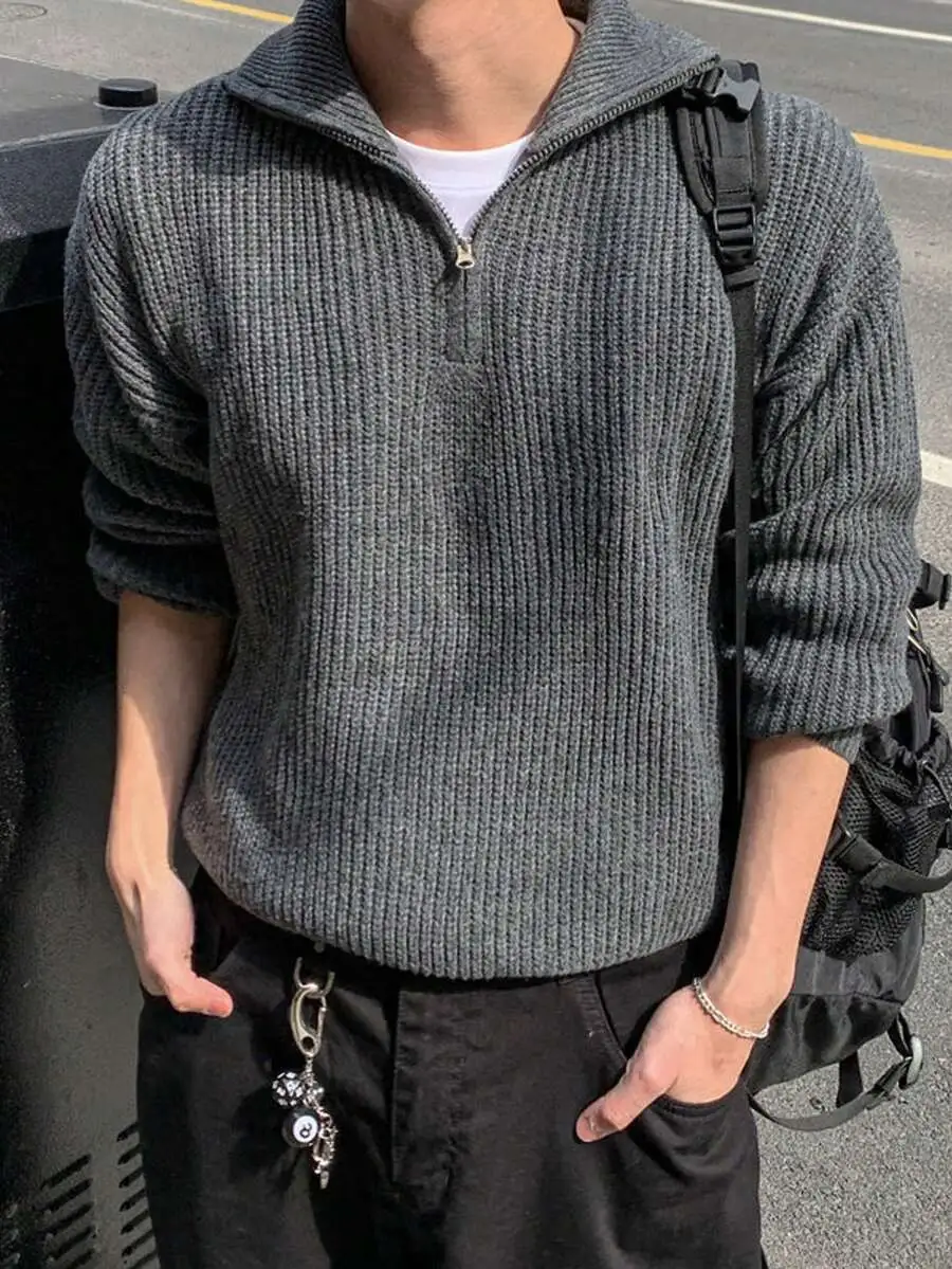 ニットカジュアル ルーズ プルオーバーセーター シンプル 通勤 カジュアル 長袖 ニットウェア