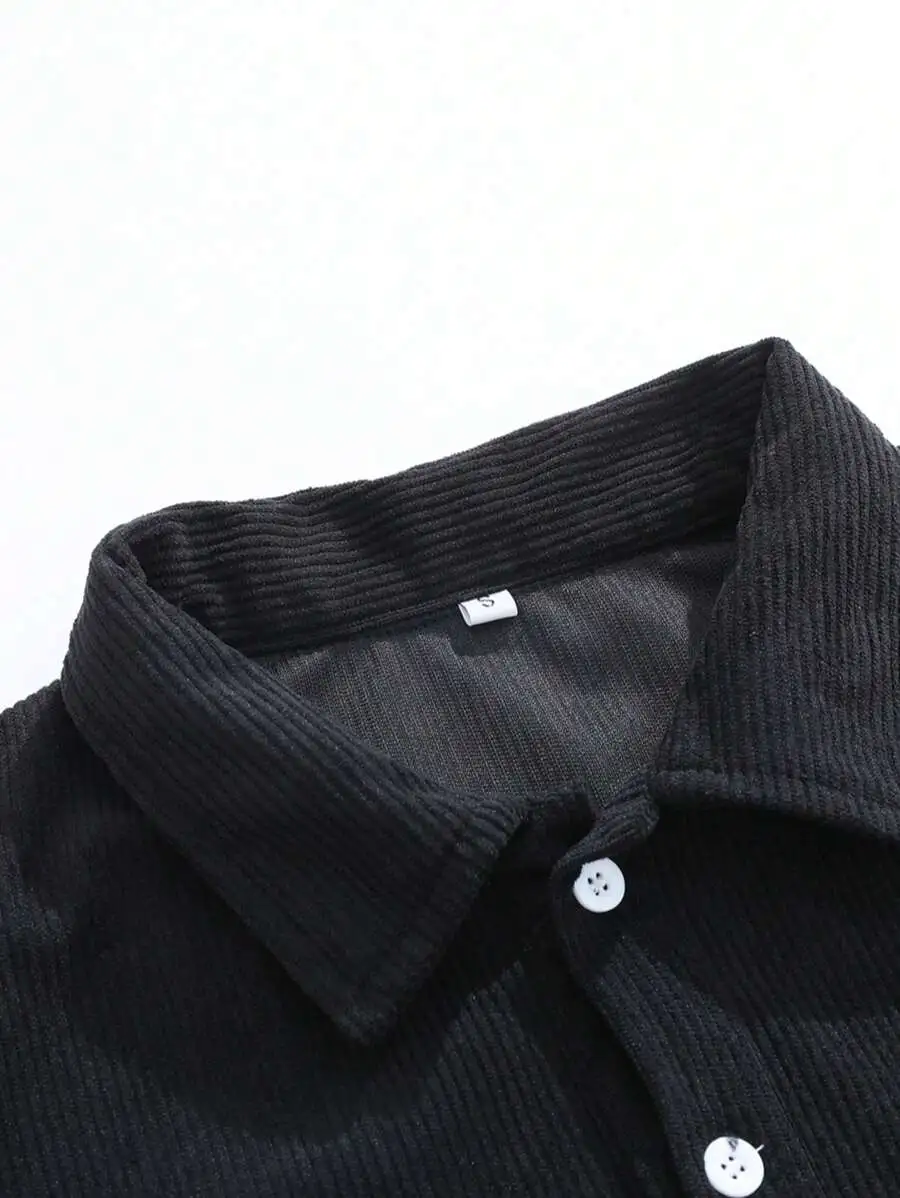 長袖 ポロシャツ カジュアル ルーズ フィット 無地 プルオーバー トップス