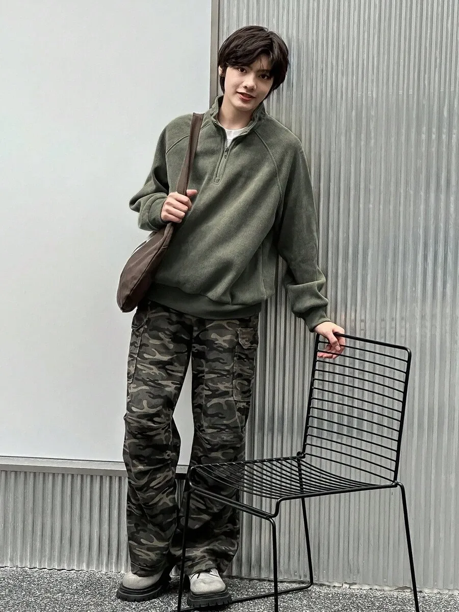 長袖 シンプル カジュアル トップス デイリーウェア