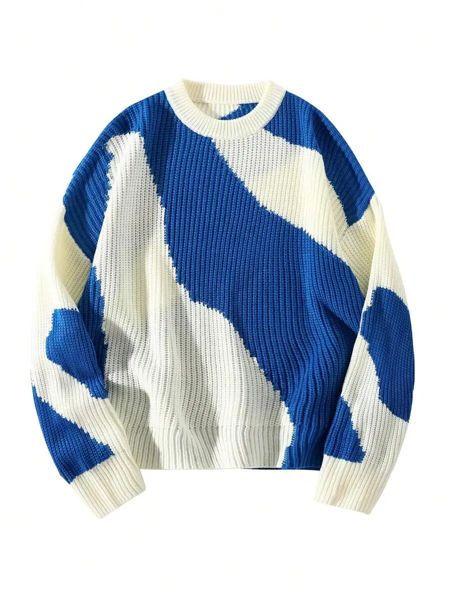 クルーネック プルオーバー ニットウェア メンズ