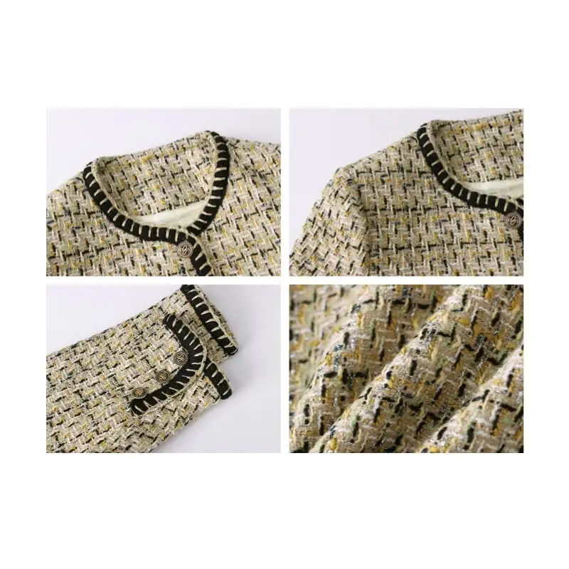 アウター ジャケット ツイード織り 配色 流行兆し 長袖